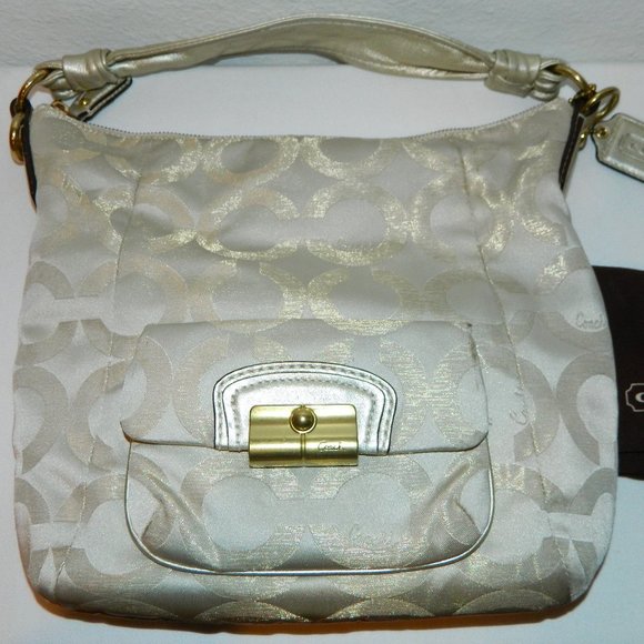 Coach Monogram Soft Gold Hobo